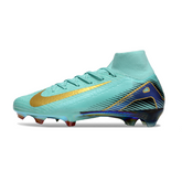 Chuteira Campo Nike Air Zoom Mercurial Superfly 10 Elite FG Azul Claro